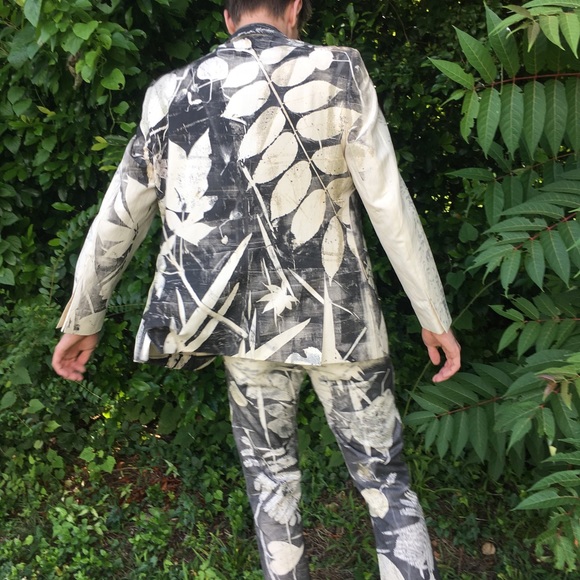 EveSkywalker Botanical Printed By Hand Linen Suit - Picture 3 of 7